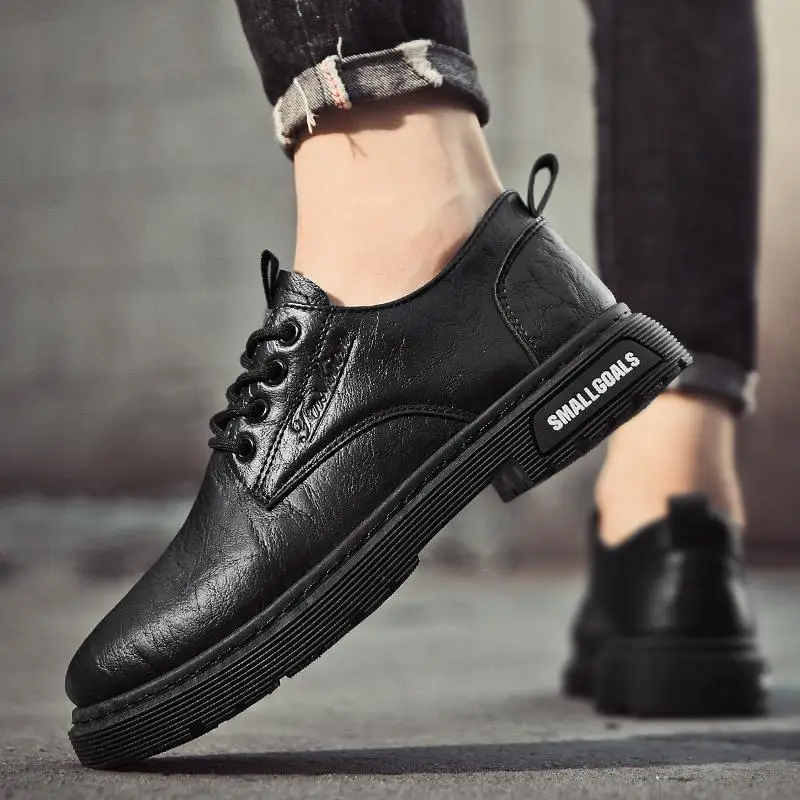 

Men's Casual Leather Shoes Men's Spring and Autumn 2023 New Summer Men's Sneakers Genuine Leather Men's All-Match Fashion Shoes