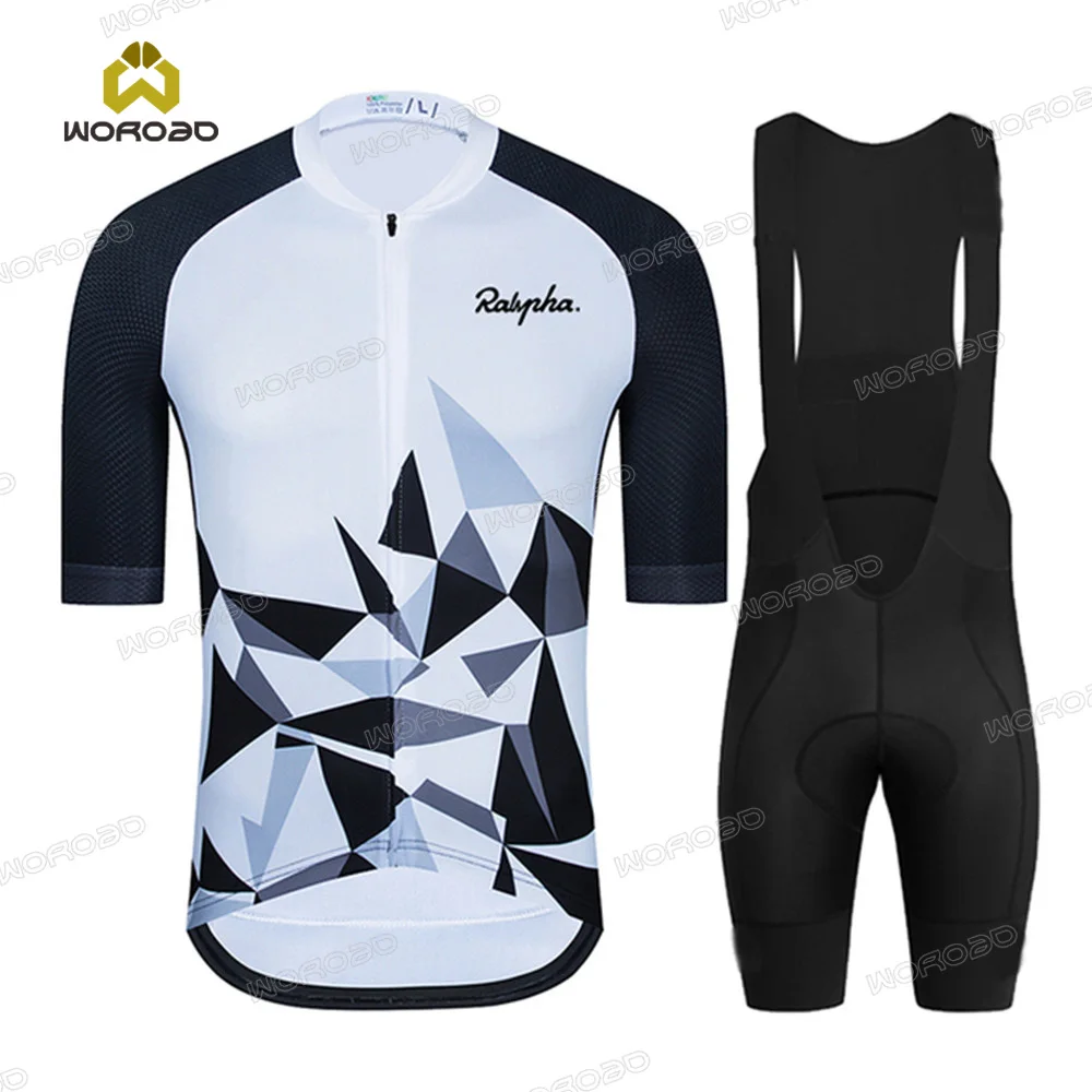 Комплект одежды для велоспорта ralvpeng мужской летний дышащий с коротким рукавом