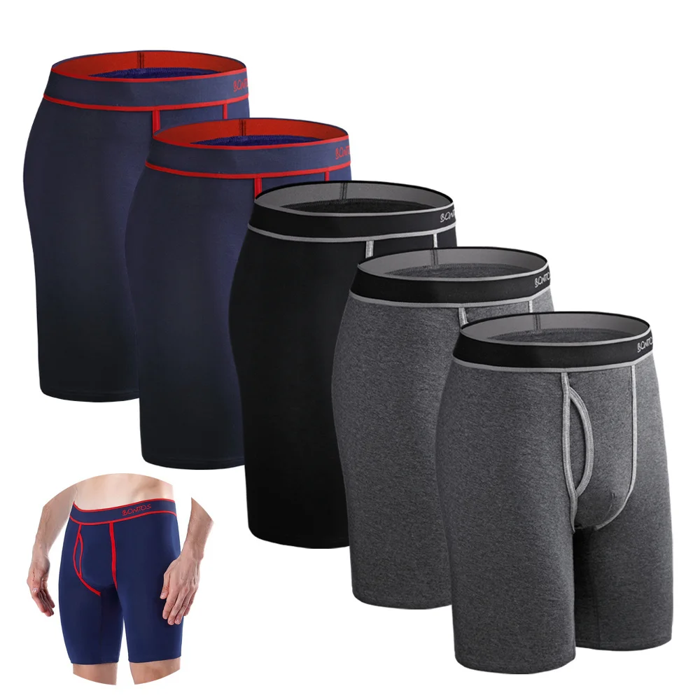 

5pcs Wit ole Underwear Male Boxersorts Lon Boxers For Man Undrewear Cotton Men's Panties Mens Underpants Family Boxer Sorts
