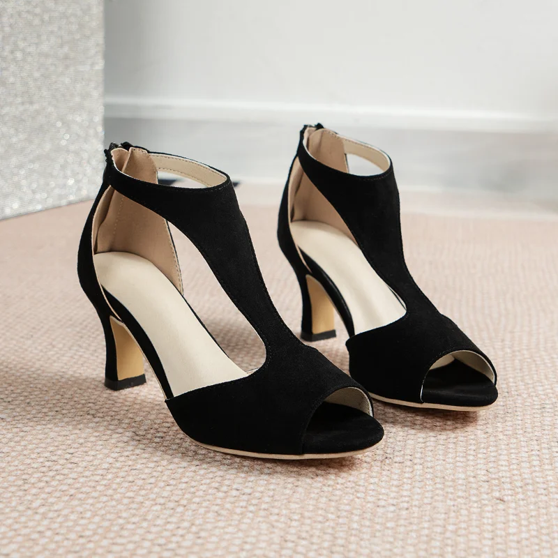 

Сандалии женские на высоком каблуке, босоножки с молнией сзади, туфли с открытым носком, босоножки в римском стиле на шпильке, лето