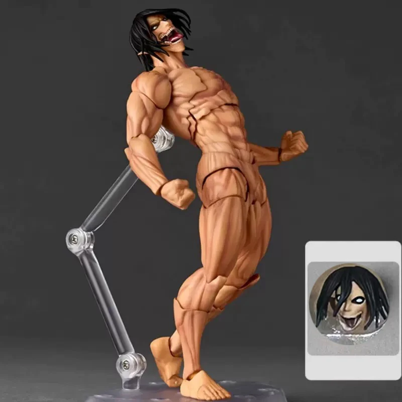 Фото Фигурка Эрена Йегера из «Атаки Титанов» Revoltech Amazing Yamaguchi, аниме-модель, коллекционная фигурка из ПВХ, игрушка-кукла №2