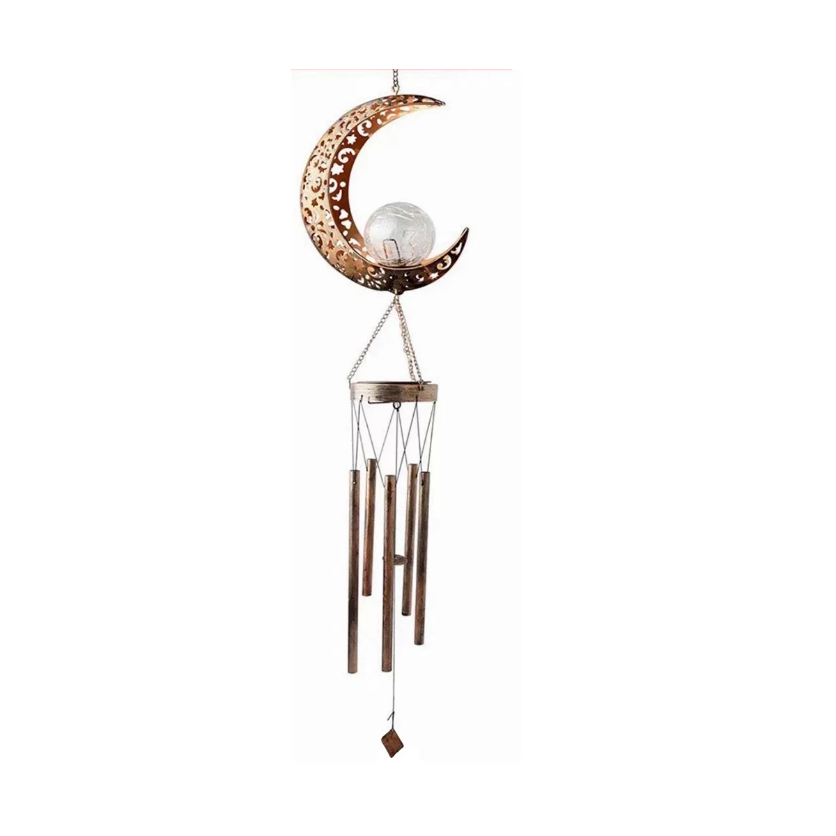 

Solar Garden Lamp Wind Pendant LED Outdoor Solar Wind Crackle Glass Ball Garden Decor Windchimes
