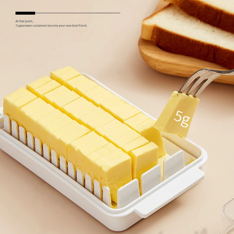 

Butter Cutting Storage Box Transparent with Lid Cheese Auxiliary Dicing Crisper Home Kitchen Tools