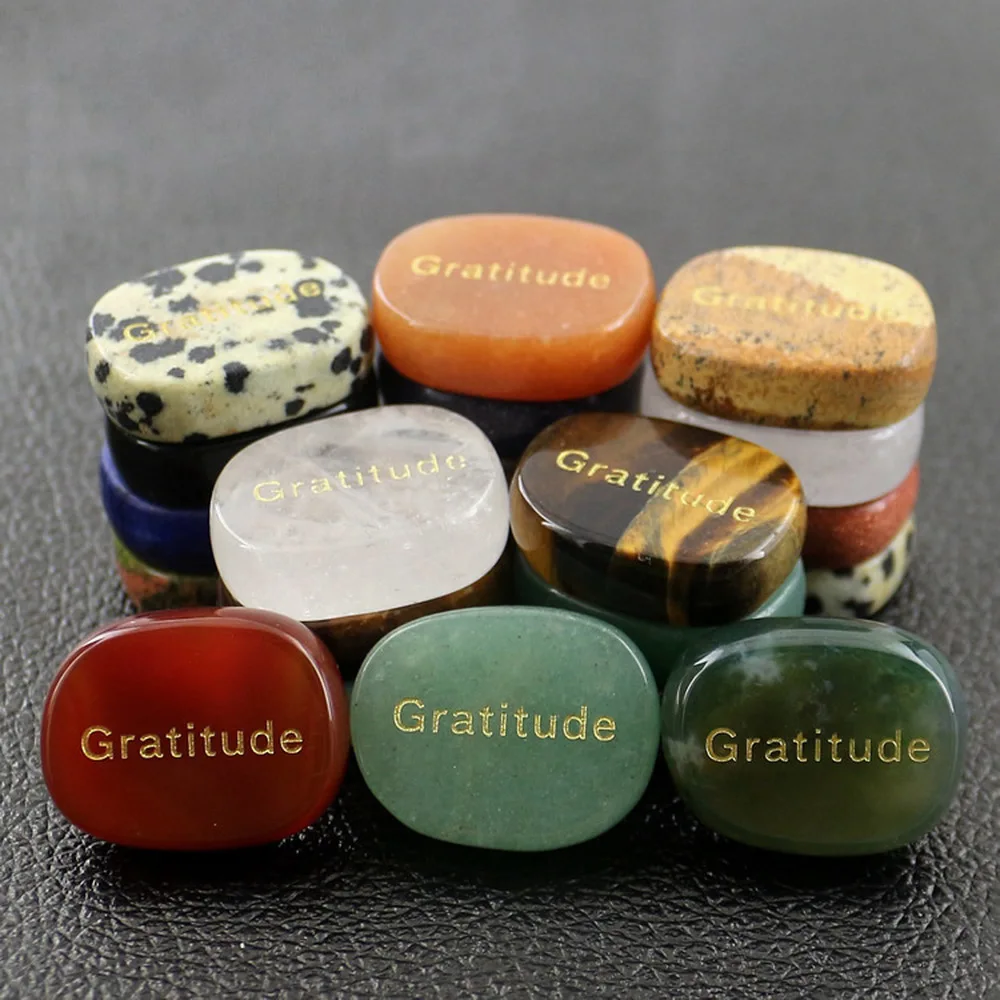 Фото Натуральный камень кристалл овальное украшение Благодарность День благодарения