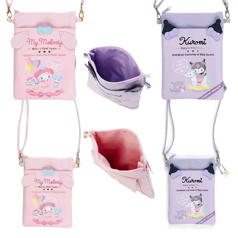 

Мультяшный аниме My Melody Kuromi Kawaii PU Сумка для девушек сумка-мессенджер нулевой кошелек мини-Дамская Фотосумка для ключей подарок для девушки