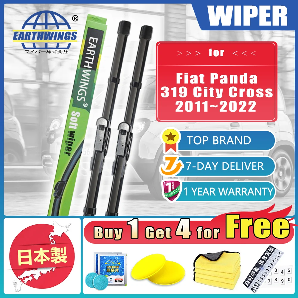 

For Fiat Panda 319 City Cross 2011~2022 Car Front Wiper Blades Brushes Windscreen Windshield Car Accessories 2014 2015 2016 2017