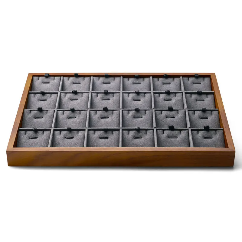 Jewelry Organizer Box Wooden Display Trays For Ring Pendant Necklace Bracelet Jewelry Shop Collection Cabinet Showcase Drawer