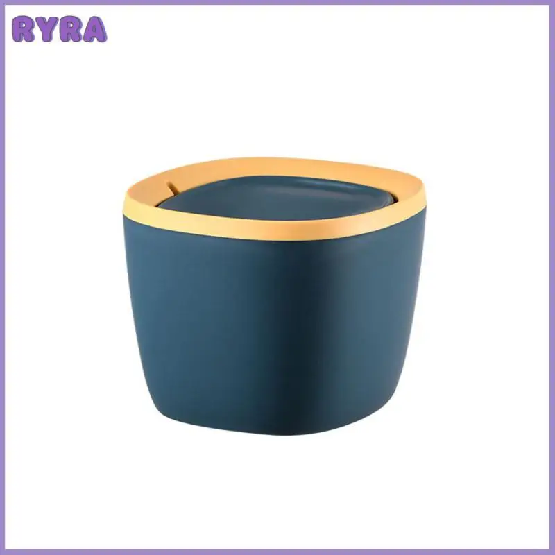 

Rocking Lid Desktop Trash Bin Detachable Desk Dustbin Mini With Lid Desktop Trash Can Desktop Garbage Basket Creative