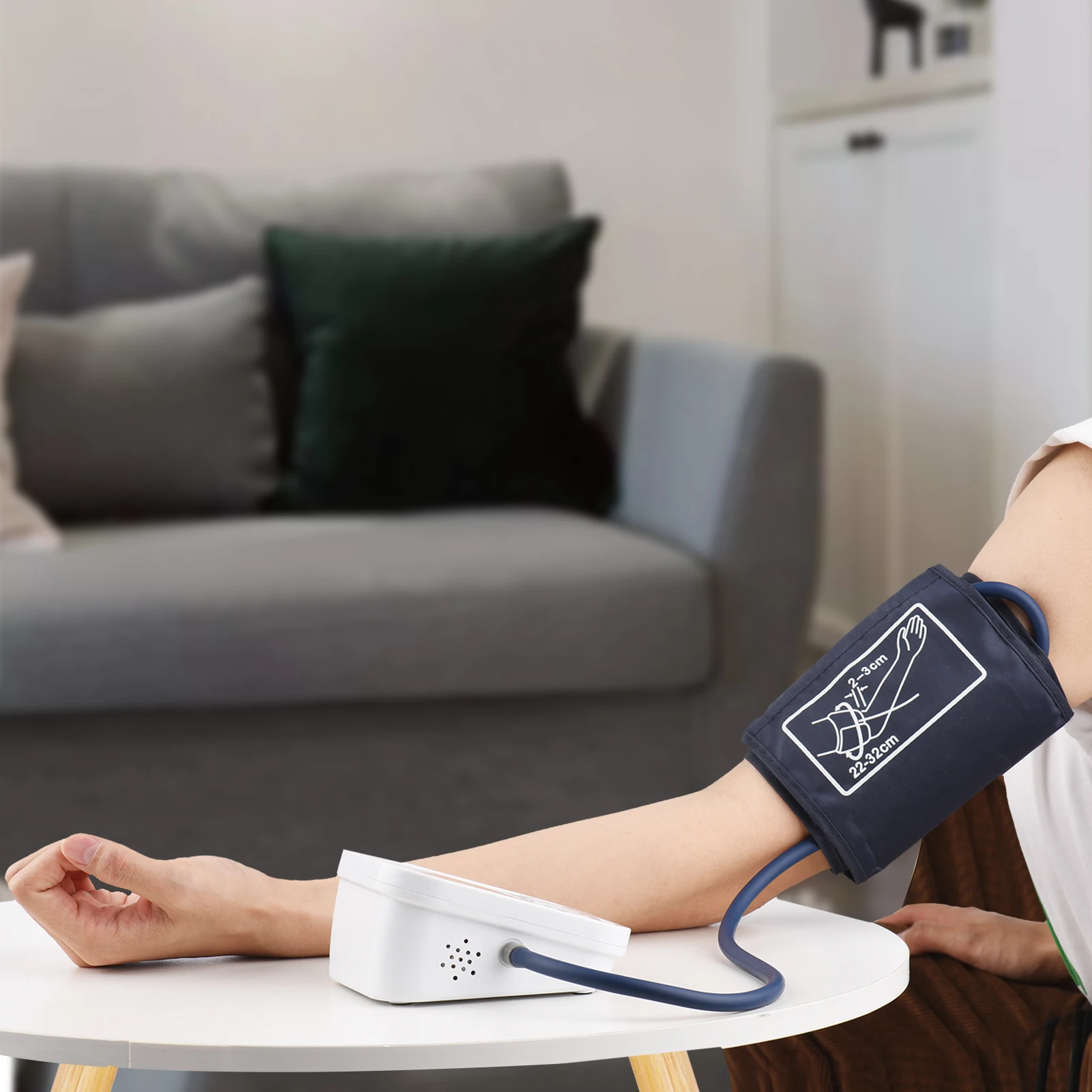 Portable Blood Pressure Monitor Household Arm Band Type Sphygmomanometer LCD Display Tonometer Accurate Measurement Manometer |