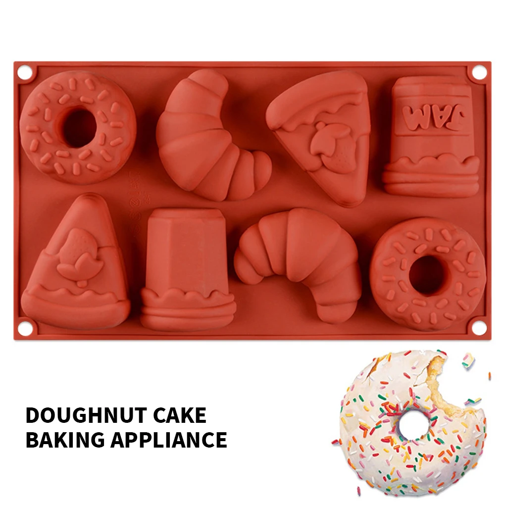 

Silicone Baking Pan Pastry Donuts Mold Non-stick Chocolate Cake Mould Cookie Stencil Bakeware Decorating Tools