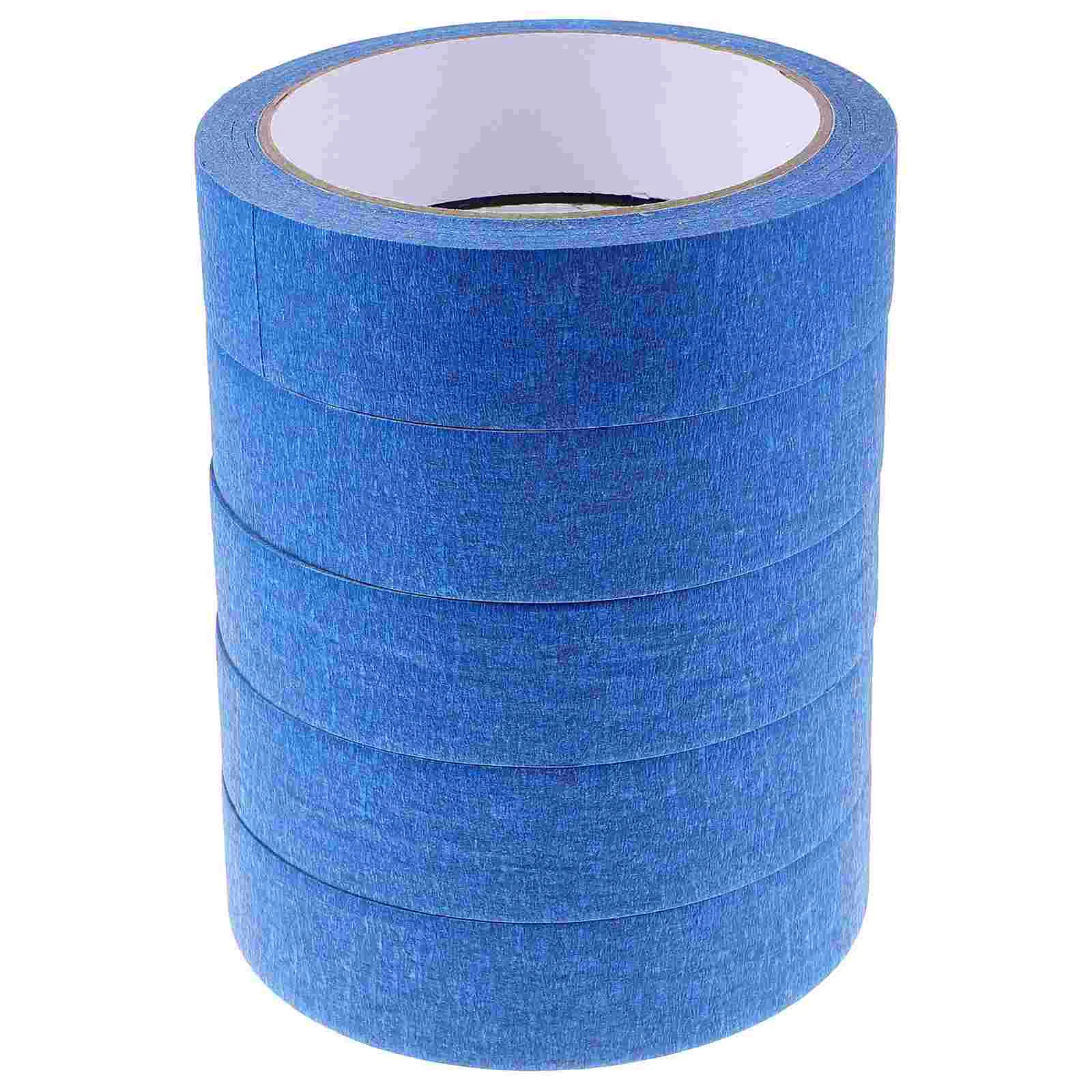 

5 Rolls Navy Blue Masking Paper Tape Painter Leave No Trace Painting Labeling Tapes Drafting