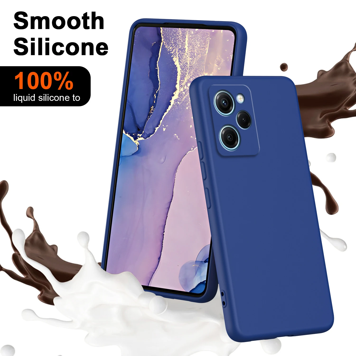 

Liquid Silicone Case For Xiaomi Poco X5 Pro PocoX5Pro Luxury Built in Flannel Soft Armor Shockproof Phone Cover XiaomiPocoX5Pro