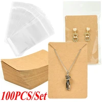 100pcsset jewelry necklace display cards boxed packaging cardboard hanging cards ear studs paper cards