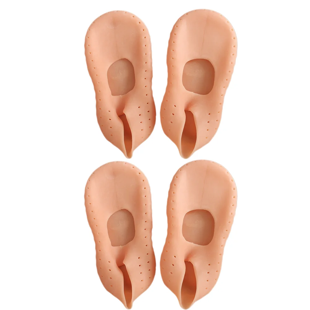 

2 Pairs of Heel Socks Silicone Socks Heel Pads For Plantar Fasciitis Corns Calluses Dry Cracked- Size