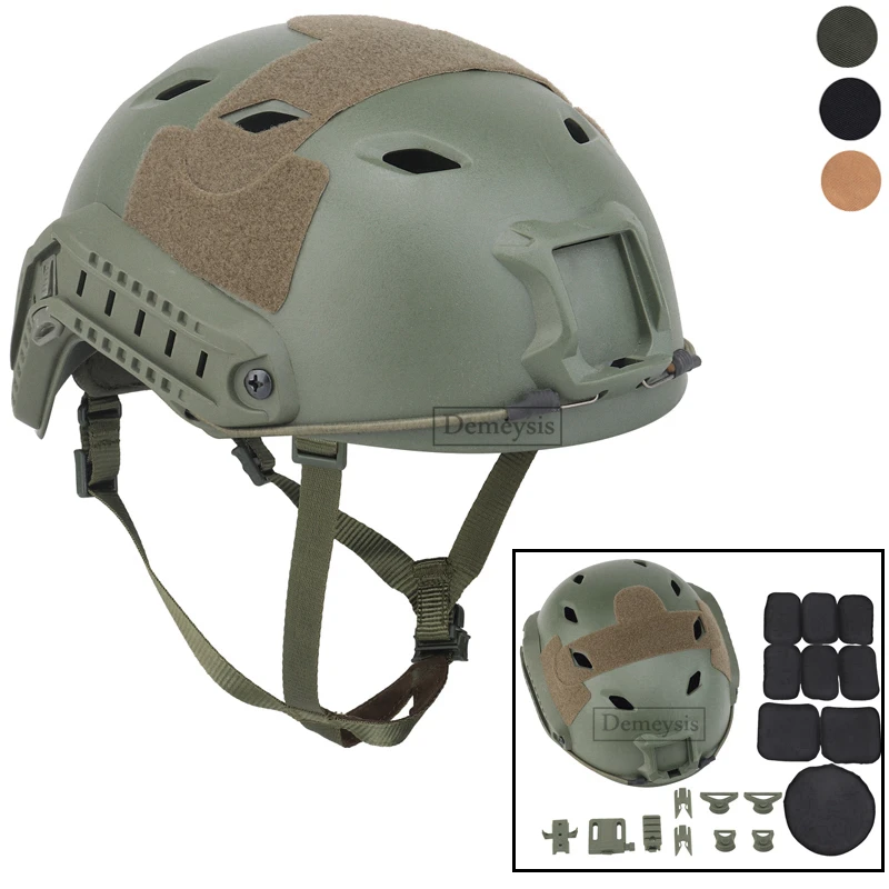 

Tactical Helmet Military Airsoft Army Helmets Fast BJ Type CS Wargame Head Protector with NVG Mount & Rail