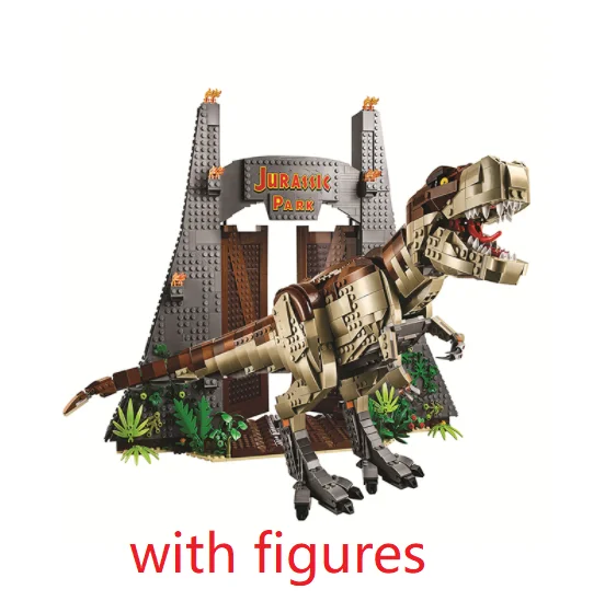 

3156 шт. мир Юрского периода T.rex 11338 Ворота Парка Rampage большой гигантский динозавр строительные блоки игрушки наборы модели подарки