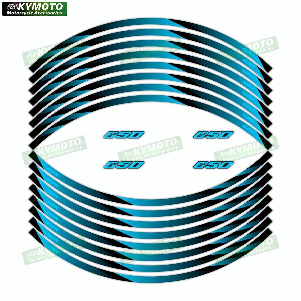 

Для ninja 650 ninja 650 светоотражающие аксессуары для мотоциклов 17-дюймовые наклейки на передние и задние колеса, наклейки в полоску на обод колеса