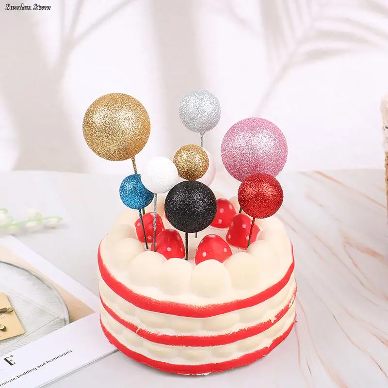 

20 шт., разноцветные шарики для украшения торта