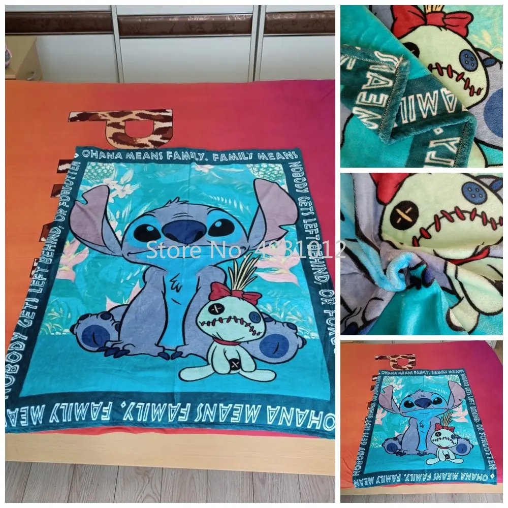 

Disney Cartoon Cute Lilo & Stitch Baby Blanket Throw 100x140cm for Kids Girls Boys Children's Gift Bedroom on Bed Sofa Cover