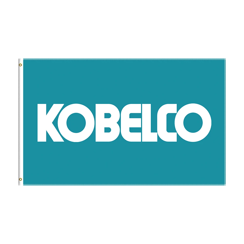 

3x5 Ft KOBELCOs Flag Polyester Printed Excavator Banner For Decor