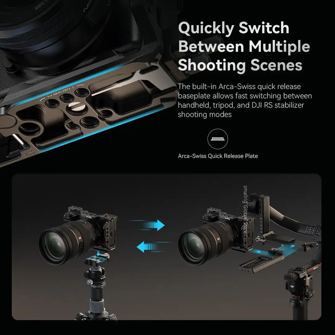 Комплект клетки SmallRig опорная пластина полуклетки монтажная для холодного