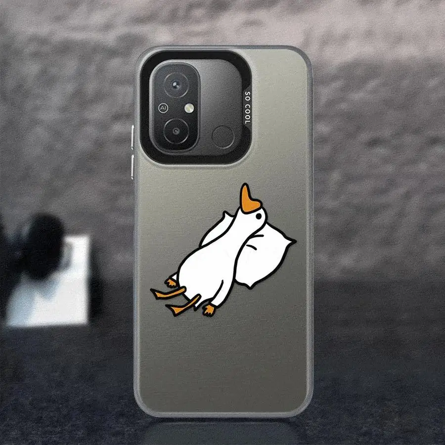 Чехол для телефона Cute Cartoon Slacker Duck Xiaomi Redmi 12 12C 13C 5G 13 4G A1 A2 Plus A3 Poco X3 NFC Pro C50 C51 C61 Cover