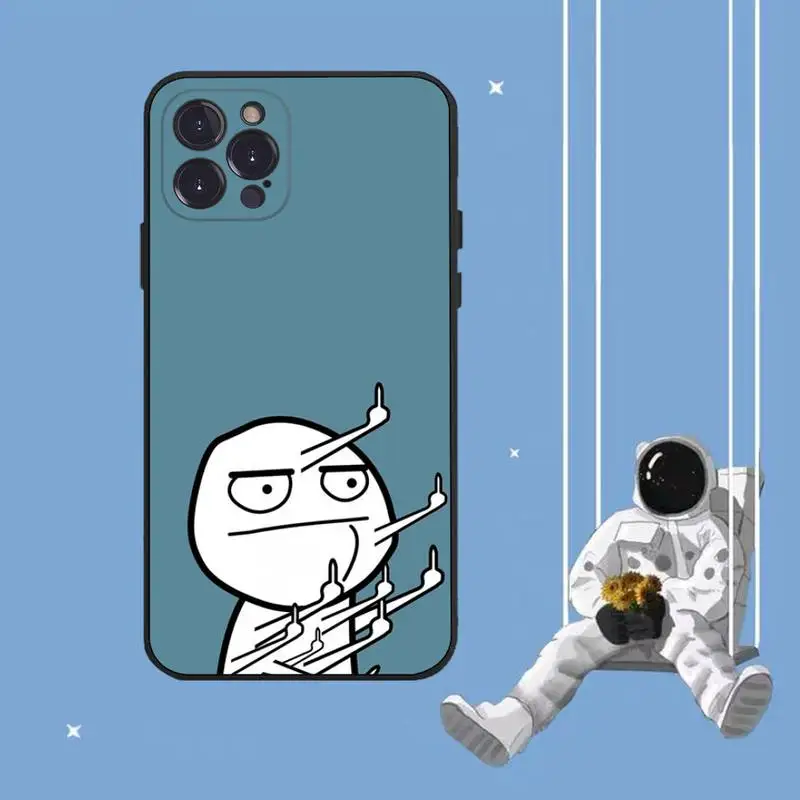 Чехол для телефона Funny Man со средним пальцем iPhone 8 7 6 6S Plus X SE 2020 XR XS 14 11 12 13 Mini Pro Max Mobile