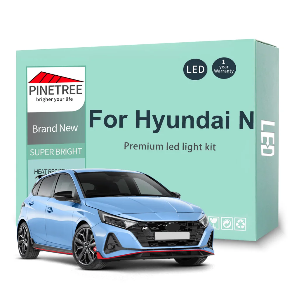 Светодиодная внутренняя подсветка для Hyundai N KONA N Elantra N Veloster N Sonata N i30N I20N i10N, светодиодные лампы, купольная карта Canbus Светодиодная внутренняя подсветка для Hyundai N KONA N Elantra N Veloster N Sonata N i30N I20N i10N, светодиодные лампы, купольная карта Canbus