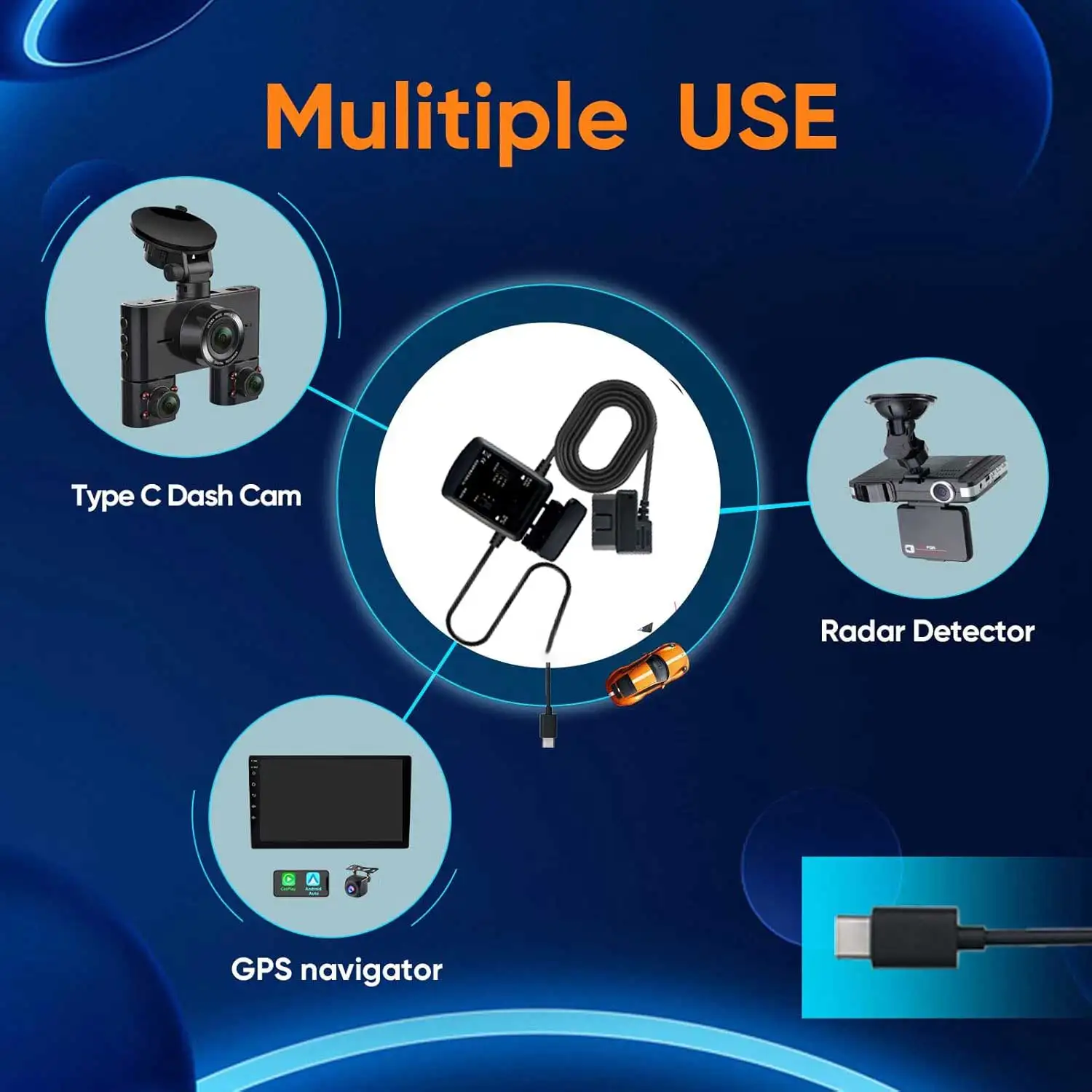 Для AZDOME M550 Max/M550 Pro/M300S/M580/M660 видеорегистратор OBD комплект жестких проводов кабель