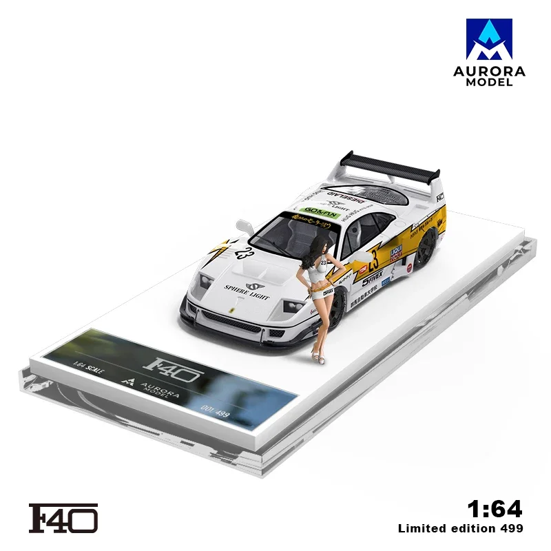 Aurora Models 1:64 F40 Lightning Flash металлическая модель автомобиля