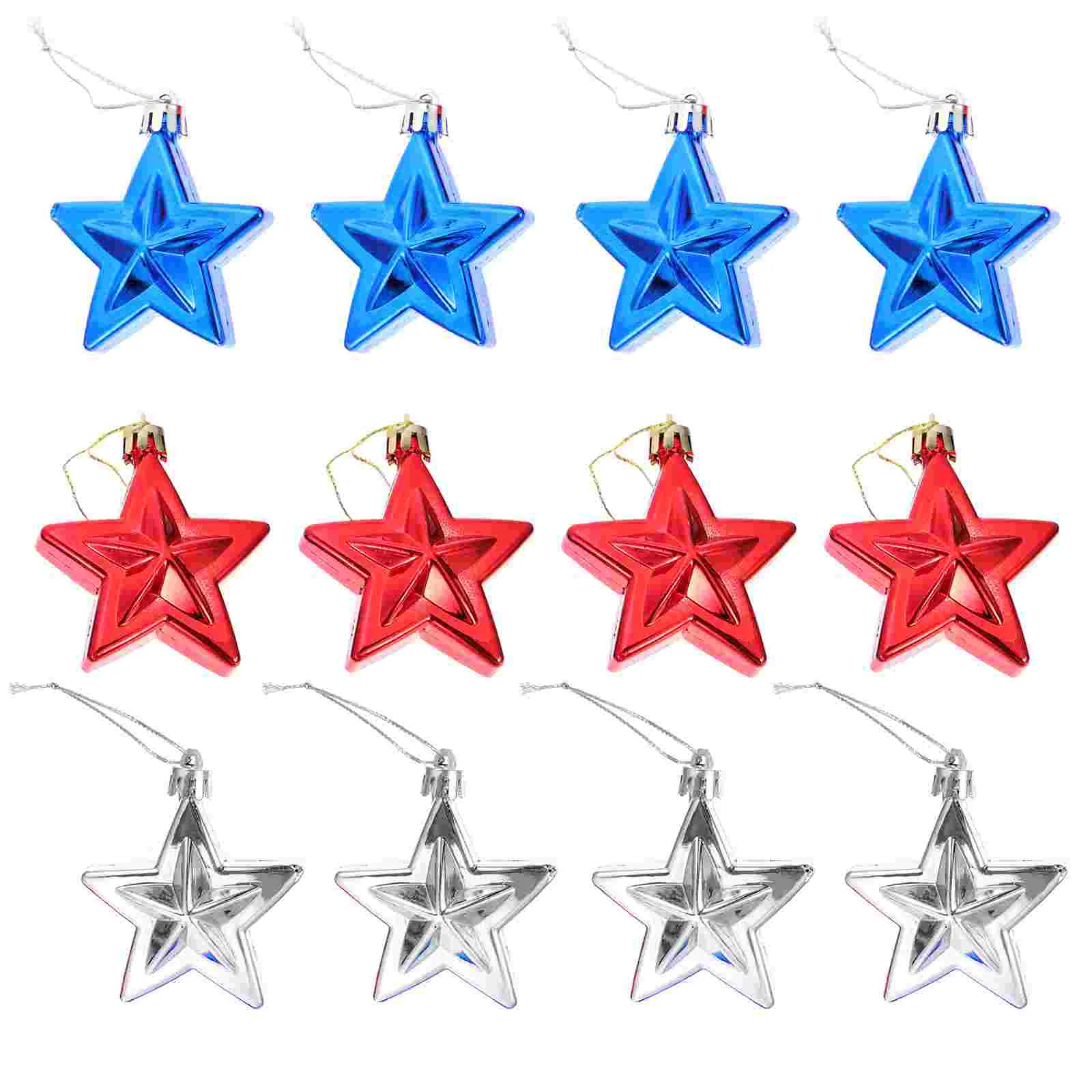 

12 шт. легкие практичные подвесные украшения, подвески с пятиконечными звездами для дома