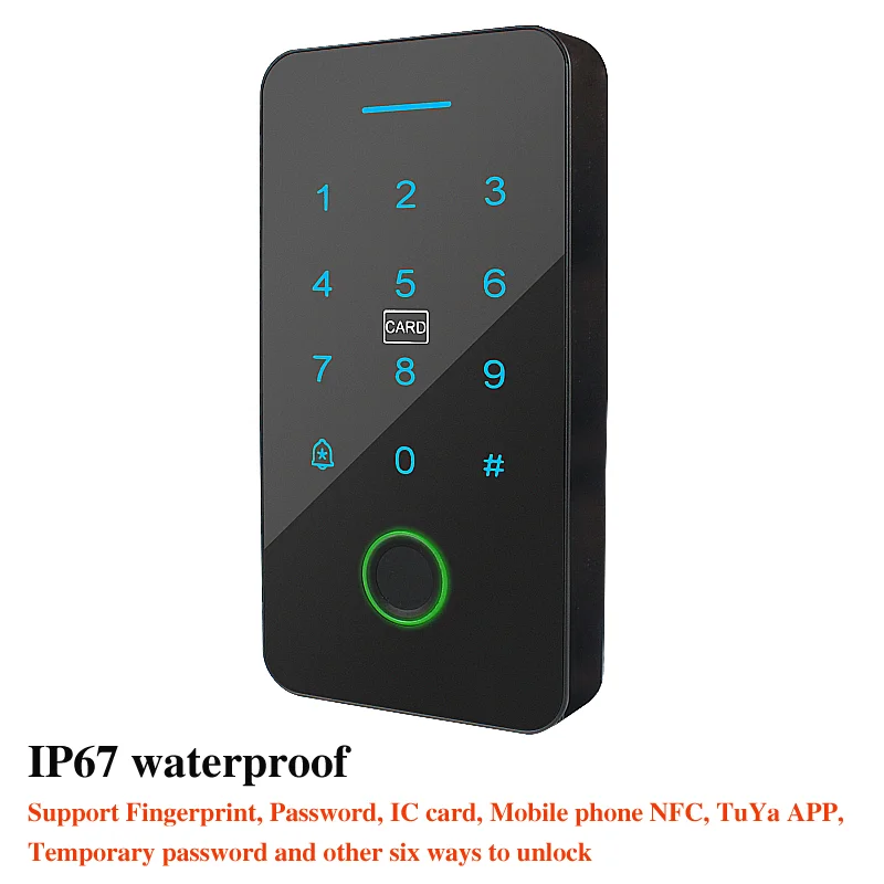 

Смарт-приложение TuYa для управления доступом, устройство для разблокировки, идентификация по отпечатку пальца, RFID-карта, контроллер дверного замка IP67