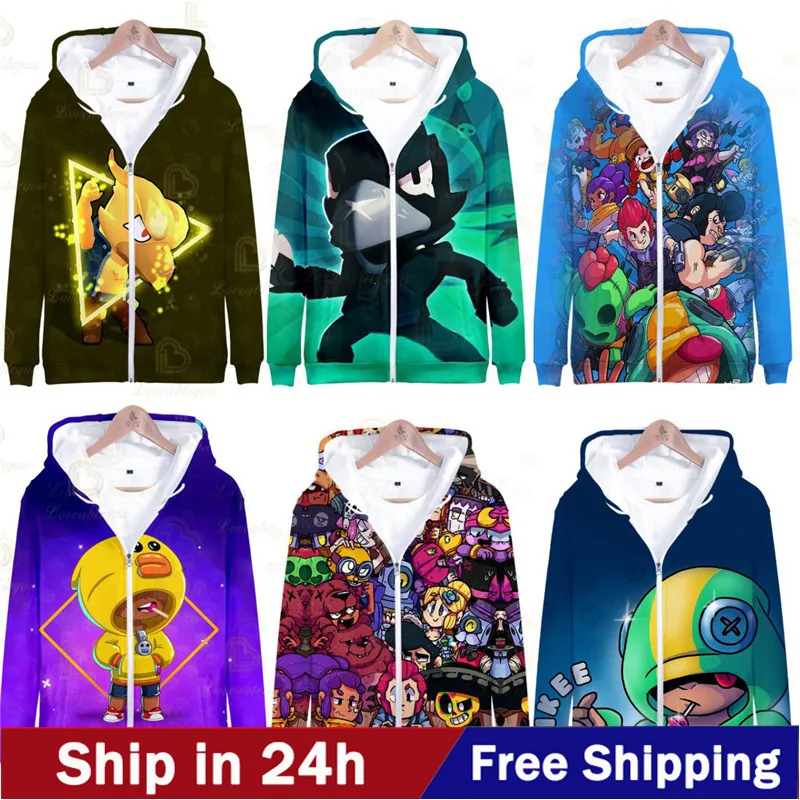 

Ship In 24 Hours Star Leon Sandy Crow Shoot Game 3D Zipper Hoodie Harajuku Hoodies Kids Sweatshirt Men Women Boys Girls