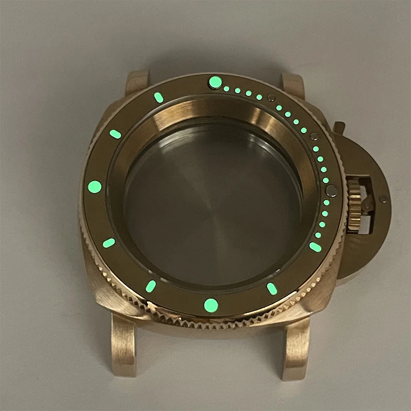 Watch Modify Parts Solid 42mm CUSN8 Bronze Material Watch Case Sapphire Glass Fit NH35/36 Automatic Movement enlarge