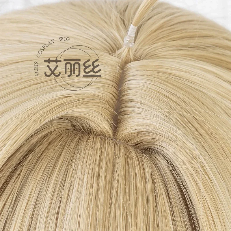 Парик для косплея Hakaze Kaoru термостойкие короткие волосы из льна золотистого цвета