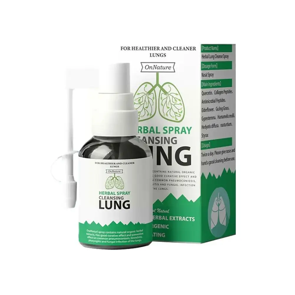 

20ml Lung clearing spray Lung Detox Herbal Cleanser Spray For Smokers Clear Nasal Congestion Anti Snoring Solution Relief S A7T0