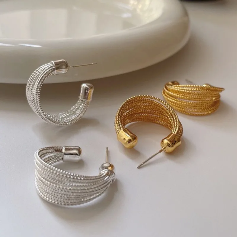 

Trendy Golden Big Round Circle Earrings for Women Geometric Exquisite Oversize Earring Fashion Girl Party Jewelry 2023