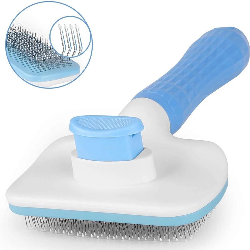 

Щетка для удаления шерсти домашних животных, автоматическая расческа из нержавеющей стали для кошек и собак, аксессуары для питомцев