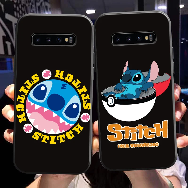 

Cute Cartoon Lilo Stitch For Samsung Galaxy S10 S10 Plus S10E S10 Lite S10 5G Phone Case Carcasa TPU Funda Liquid Silicon Coque