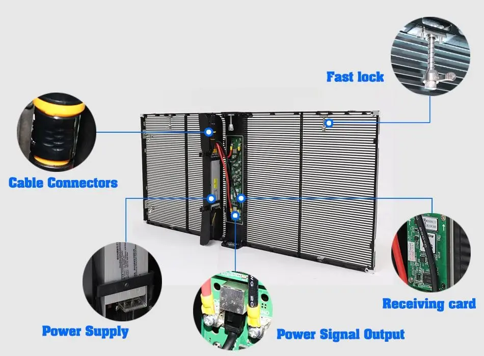 P3.91-7.82 Крытый прозрачный светодиодный дисплей 500X1000 Прозрачный экран стеклянный