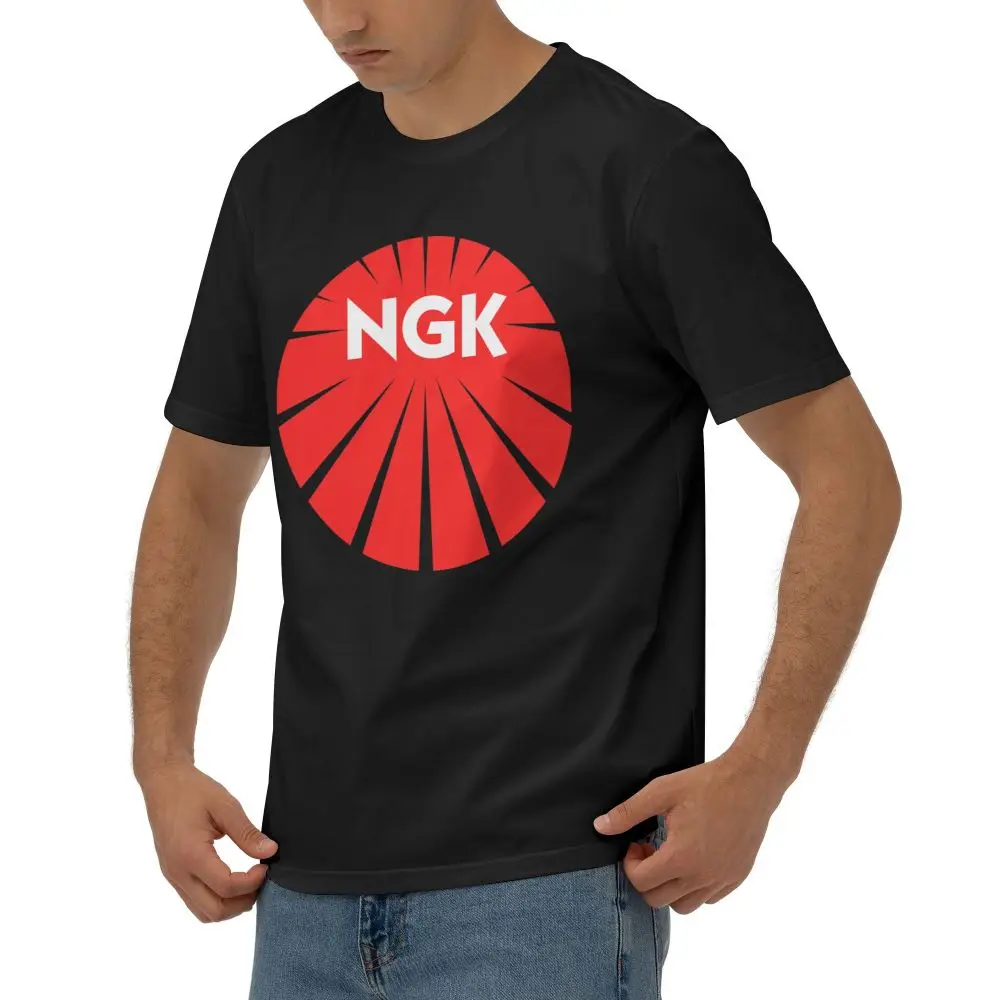 НОВАЯ модная футболка с логотипом NGK хлопковая мужская принтом мужские топы