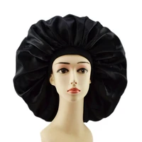 new solid women satin bonnet fashion stain silky big bonnet for lady sleep cap headwrap hat hair wrap accessories wholesale