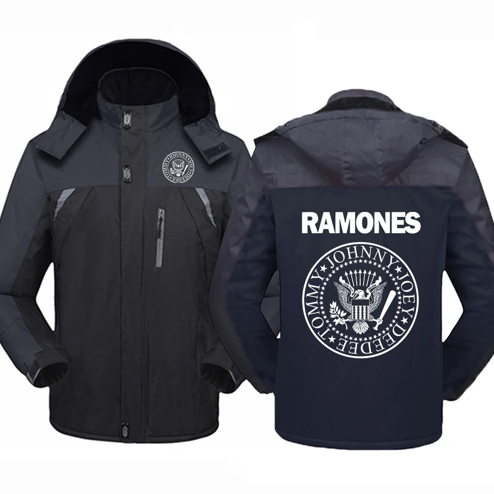 

Fghfg Ramone Seal Graphic 2023 New Men's Winter and Autumn Thicken Cotton Windbreaker Mountaineering Suit Comfortable Hoodies