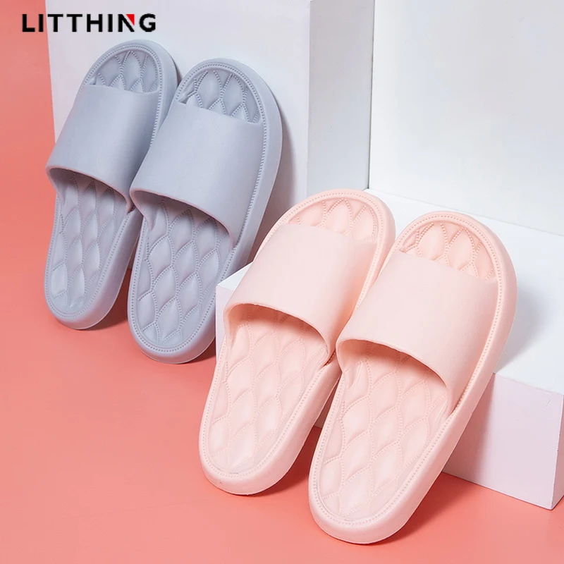 

Шлепанцы из ЭВА для мужчин и женщин, мягкие Нескользящие сандалии на платформе 3 см, для ванной комнаты, 2023