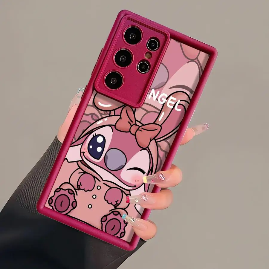 Чехол для телефона Samsung Galaxy S24 Ultra S23 FE S25 Plus S21 S20 S22 S23+ 5G Soft Cover Funda Capa Disney Cartoon Stitch Anqi