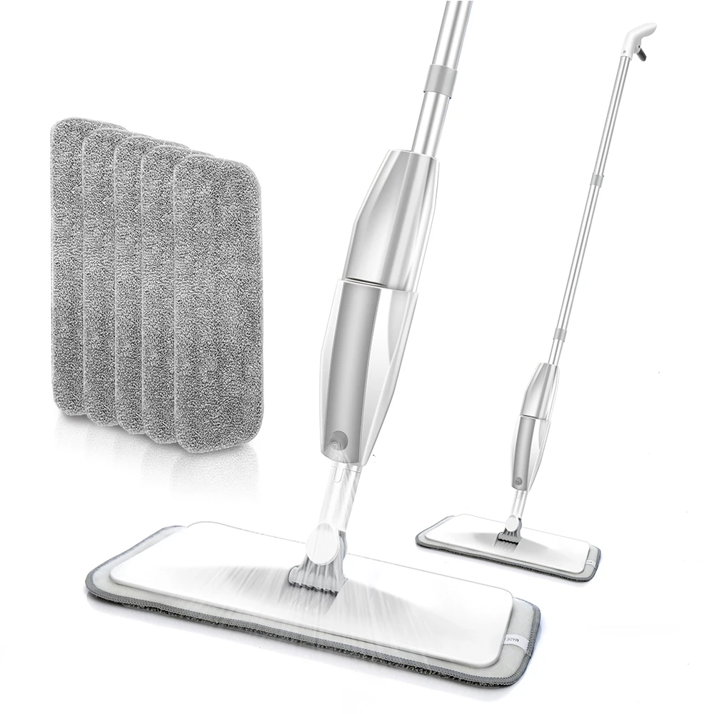 Spray Mop For Floor Cleaning Microfiber Pad Refills 360° Rotation Flat Hardwood Laminate Wood Ceramic Tile |