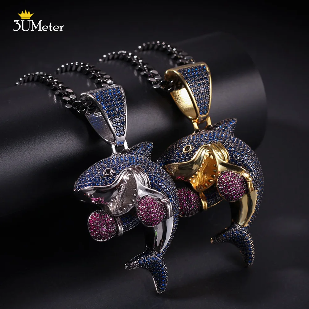 

Мужское колье в стиле хип-хоп с фианитами