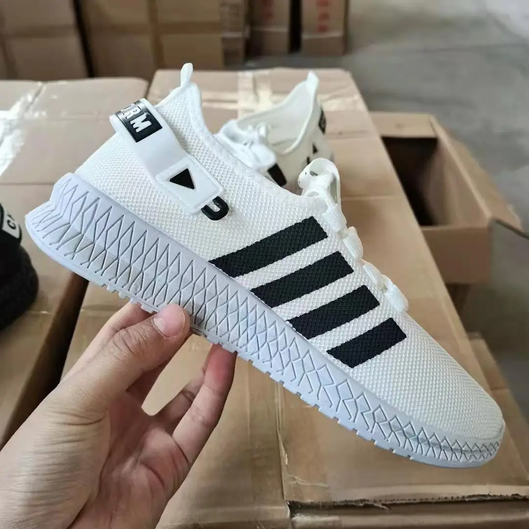 Mens Athletic Shoes Running Knitting Weaving Zapatos Para Correr Breathable Comfortable Black Outdoor Jogging Gym Shoes for Men