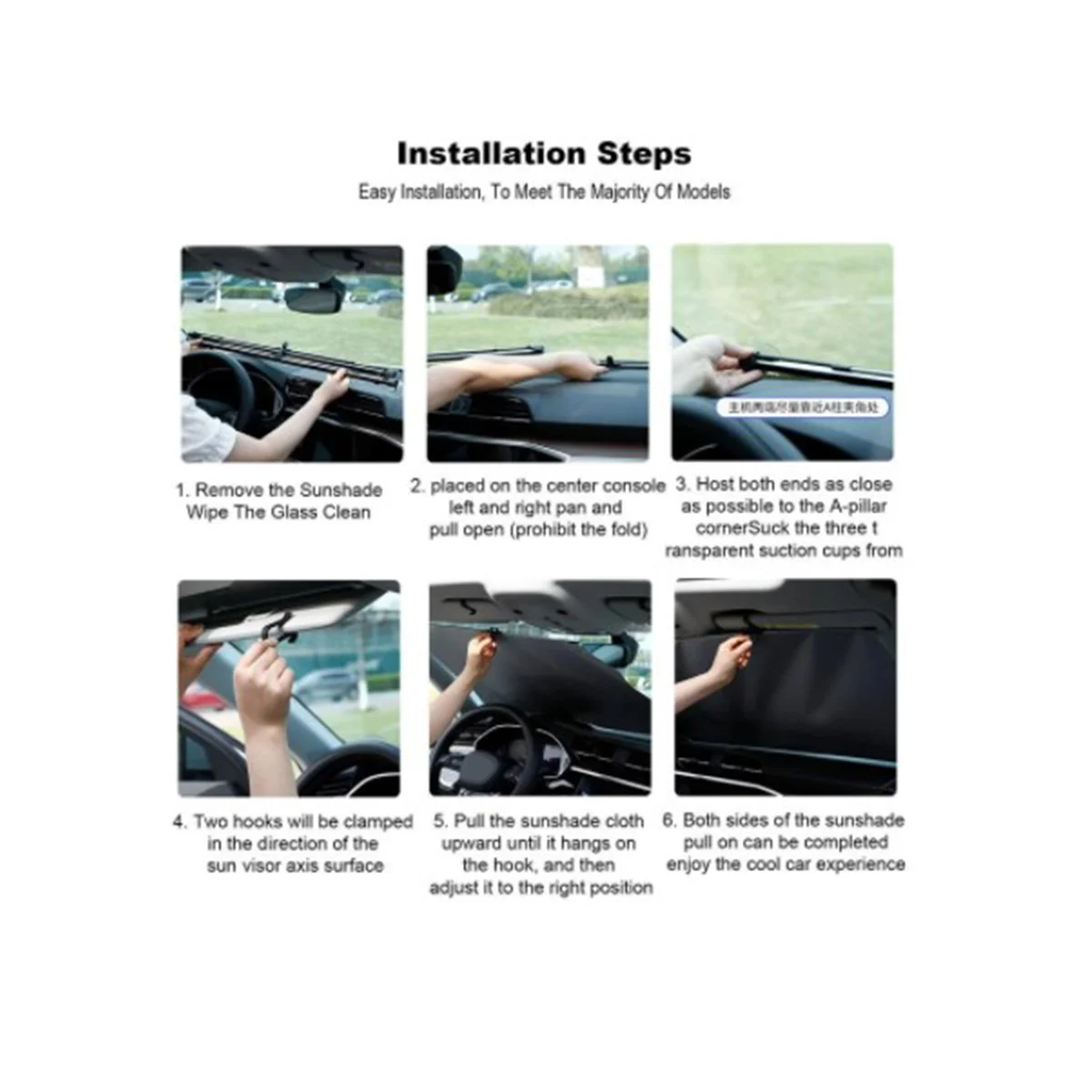 

Автомобильный солнцезащитный козырек для внедорожника, Автоматические выдвижные шторы для защиты и изоляции переднего лобового стекла, солнцезащитный козырек