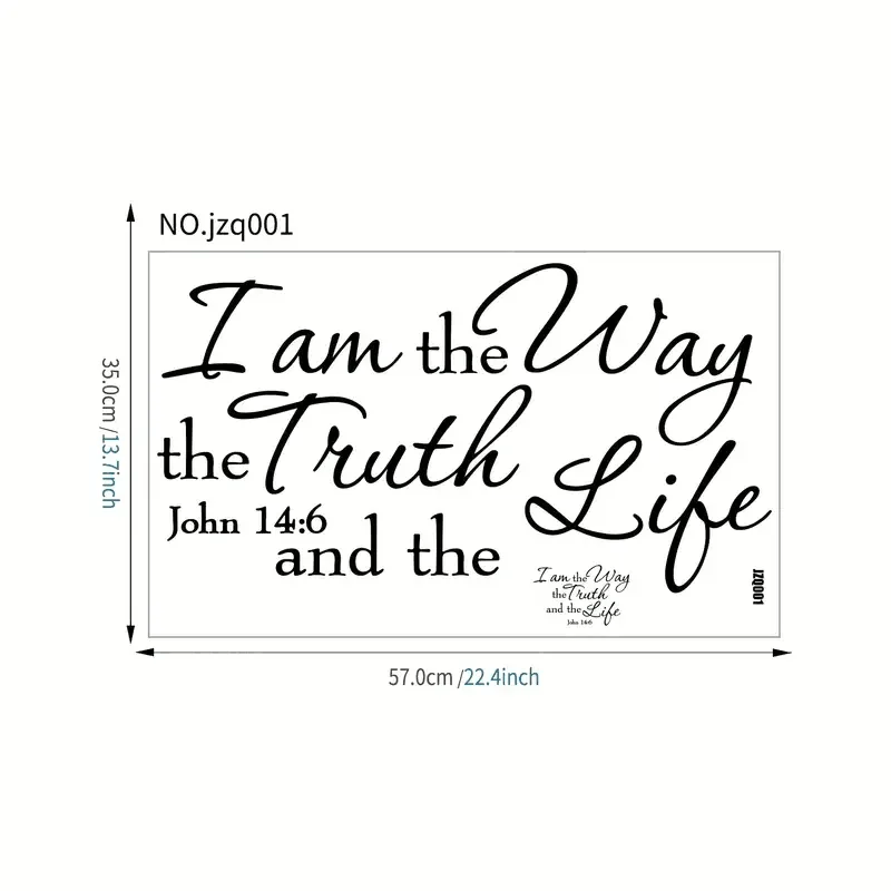 1 Шт. Самоклеящаяся Наклейка На Стену В Стиле Библии Съемная Декоративная Для